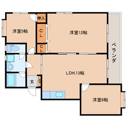 静岡駅 バス8分  中田３丁目西下車：停歩2分 3階の物件間取画像